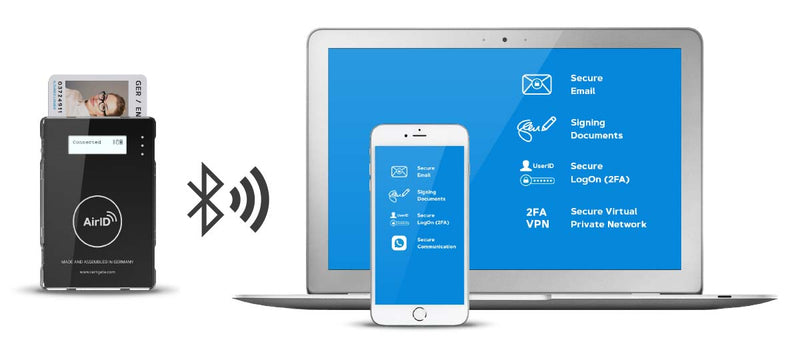 certgate AirID 2 Bluetooth Contact Smart Card Reader