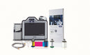 An HID Fargo HDP5000 card printer with accessories.
