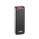 An HID Signo 20 PACS reader right-angled with red LED.