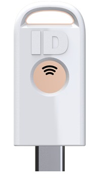 Identiv uTrust FIDO2/PIV NFC (Near Field Communication) USB 2.0 Multifactor Authentication (MFA)/ Two-Factor Authentication (2FA) Security Key